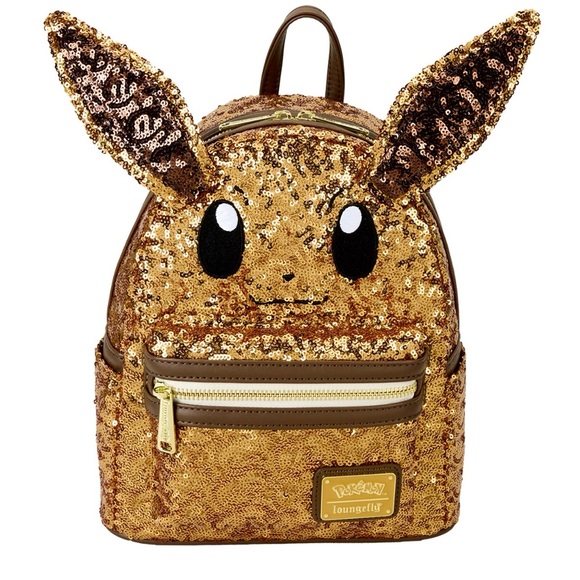Loungefly Handbags - Loungefly Pokemon Gold Sequin Eevee Backpack